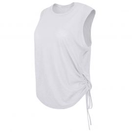 بلوزة صيفية رياضية خفيفة برقبة دائرية وبدون أكمام للنساء 