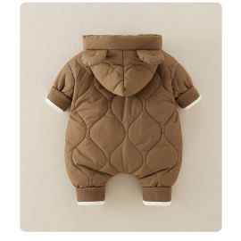 ملابس مواليد شتويه مع غطاء للراس