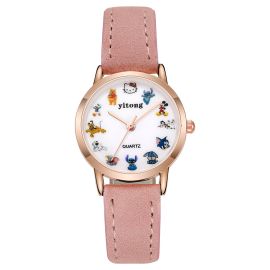 ساعة يد بناتي كاجوال ، ساعه يد برسمة صغيره أنيقة