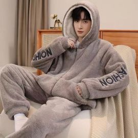 بجامه رجاليه شتويه بجيوب خارجيه وغطاء للراس