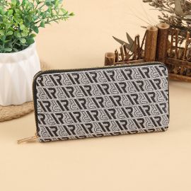 محفظة يد بسحاب معدني ونقش عصري متعددة الإستخدامات للسيدات 