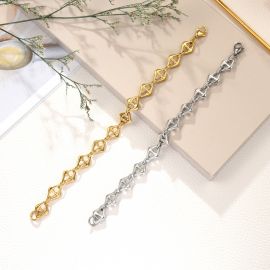 سوار على شكل سلسلة يابانية من الفولاذ المقاوم للصدأ