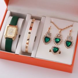 مجموعة ساعة وسوار مع طقم إكسسوار