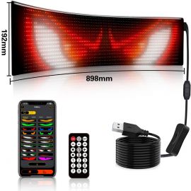 شاشات LED متحركة يتم التحكم بها عن طريق التطبيق، لافتات LED للسيارات مرنة بمنفذ  USB 