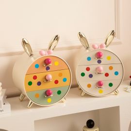 صندوق تخزين متعدد الطبقات على شكل ارنب