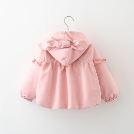 معطف للبنات بغطاء للرأس بتصميم عصري