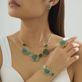 طقم إكسسوارات دائرية الشكل للسيدات