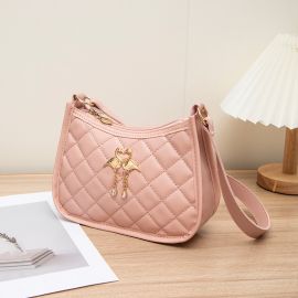 حقيبة كروس نسائي مستطيلة كاجوال، حقيبة جلدية رائعة للمناسبات  