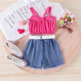 طقم طفولي لطيف بتصميم يناسب المناسبات اليومية والرحلات الصيفية - قطعتين