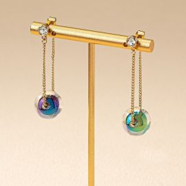 اقراط نسائية بتصميم كروي