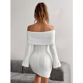 فستان نسائي شتوي قصير باكمام طويلة