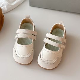 أحذية جلدية للبنات مسطحة مريحة