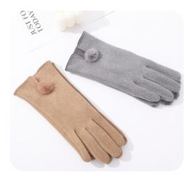 قفازات من المخمل الدافئ للشتاء للنساء