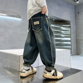 بنطلون للاولاد فضفاض بتصميم عصري