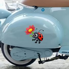 ملصقات سيارة مزخرفة لطيفة على شكل خنفساء كرتونية / قطعتين