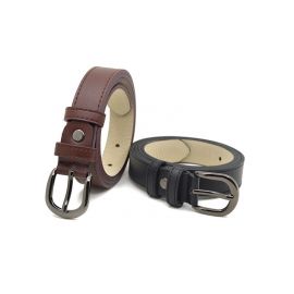 حزام بنطلون جلدي أسود اللون للأطفال الأولاد