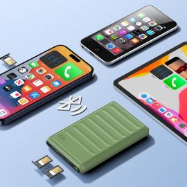 "IKOS K7جهاز بلوتوث لبطاقتي SIM – يدعم تشغيل رقمين لهواتف iPhone"