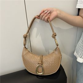 حقيبة يد نسائية بتصميم حزام مجدول وعقدة جانبية