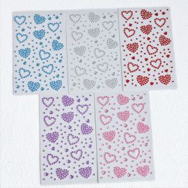 ملصقات قلوب لتزيين الوجة