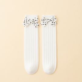 جوارب قطنية ناعمة سادة اللون للفتيات والرضع / زوجين