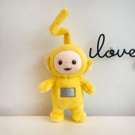 دمية أطفال ناعمة محشوة لشخصية التيليتابيز، تتميز بتصميم أصلي بهيكل رقيق، وشاشة فضية لامعة على البطن