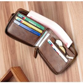 محفظه رجالي جلد بسحاب 