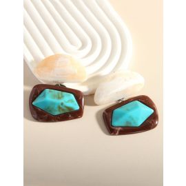 أقراط من الراتينج البوهيمي متوسطةالطول للنساء