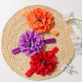 عصابة راس للاطفال مزينة بورده