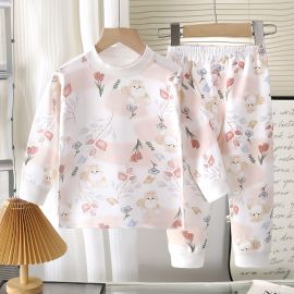 بيجامة شتوية مبطنة طبعات ورسومات مختلفة سهلة اللبس مثالية للاستخدام اليومي في الشتاء