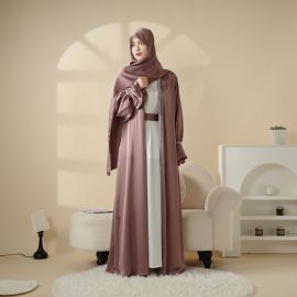 عباية نسائية بأكمام من الماس ، عباية نسائية فضفاضة من ثلاث قطع 