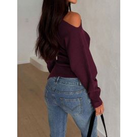 بلوزه نسائي صوفيه باكمام طويله وفتحه جانبيه