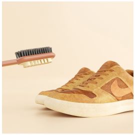 فرشاة أحذية ذات اتجاهين بمقبض طويل