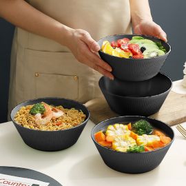 طقم من وعاء بلاستيكي دائري كبير متعدد الإستخدامات من 4 قطع 