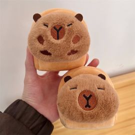 محفظة نسائية تخزين صغيرة مريحة على شكل حيوان لطيف  مزودة بحلقة تعليق مع قلادة على شكل لؤلؤ