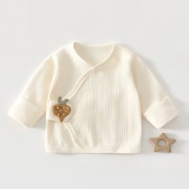 بلوزة قطني لحديثي الولاده باكمام طويلة