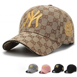 قبعة بيسبول جديدة للجنسين بنقشة مونوغرام، مناسبة لفصلي الربيع والخريف