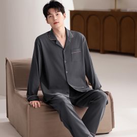 بجامه رجالي ساده بجيب جانبي وازرار اماميه