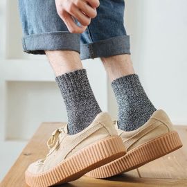 جوارب رجالية خريفية وشتوية من الصوف بتصميم عتيق / 2 أزواج 