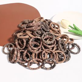 ربطة شعر عالية المرونة بطبعة جلد النمر / 25 قطعة