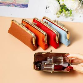 محفظة صغيرة الحجم أنيقة وبألوان سادة للنساء 