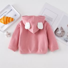 سترة بغطاء رأس مزينه برسومات