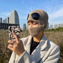 قبعة سمكية محبوكة لركوب الدراجات مقاومة للبرد في فصل الشتاء للرجال