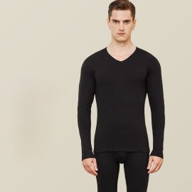 Vبجامه داخلية حرارية من القطن الخالص بصدر بشكل 