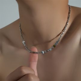 سلسلة دائرية مصنوعة من الفولاذ التيتانيوم عالي الجودة للرجال