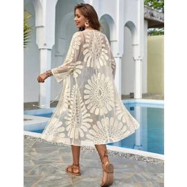 سترة مورده بالدانتيل قصيرة للنساء