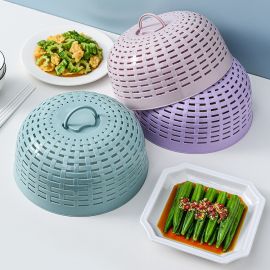 غطاء طبق ، غطاء وجبه دائري شفاف مضاد للبعوض والذباب