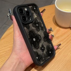 غلاف ايفون سيلكون ناعم مزين بورود