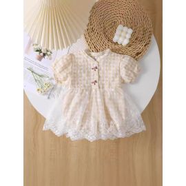 فستان صغير مع رومبير داخلي للثبات من القطن للفتيات