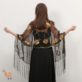 وشاح ترتر بشكل مربع من الدانتيل 