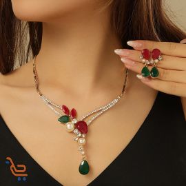 طقم إكسسوار ملون للسيدات